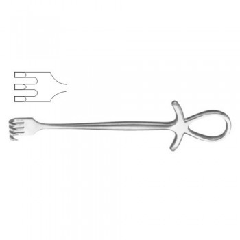 Murphy Retractor 3 Blunt Prongs Stainless Steel, 19.5 cm - 7 3/4"